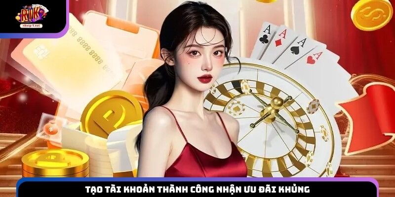 Tạo tài khoản thành công nhận ưu đãi khủng